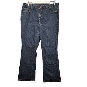 Lane Bryant Boot Cut Jeans Womens Size 18 Bootcut Dark Plus Denim Casual Beachy